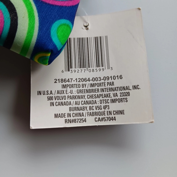 New Greenbriar International Coin Purse Circles Retro Blue Pink Green Silver - Picture 4 of 5